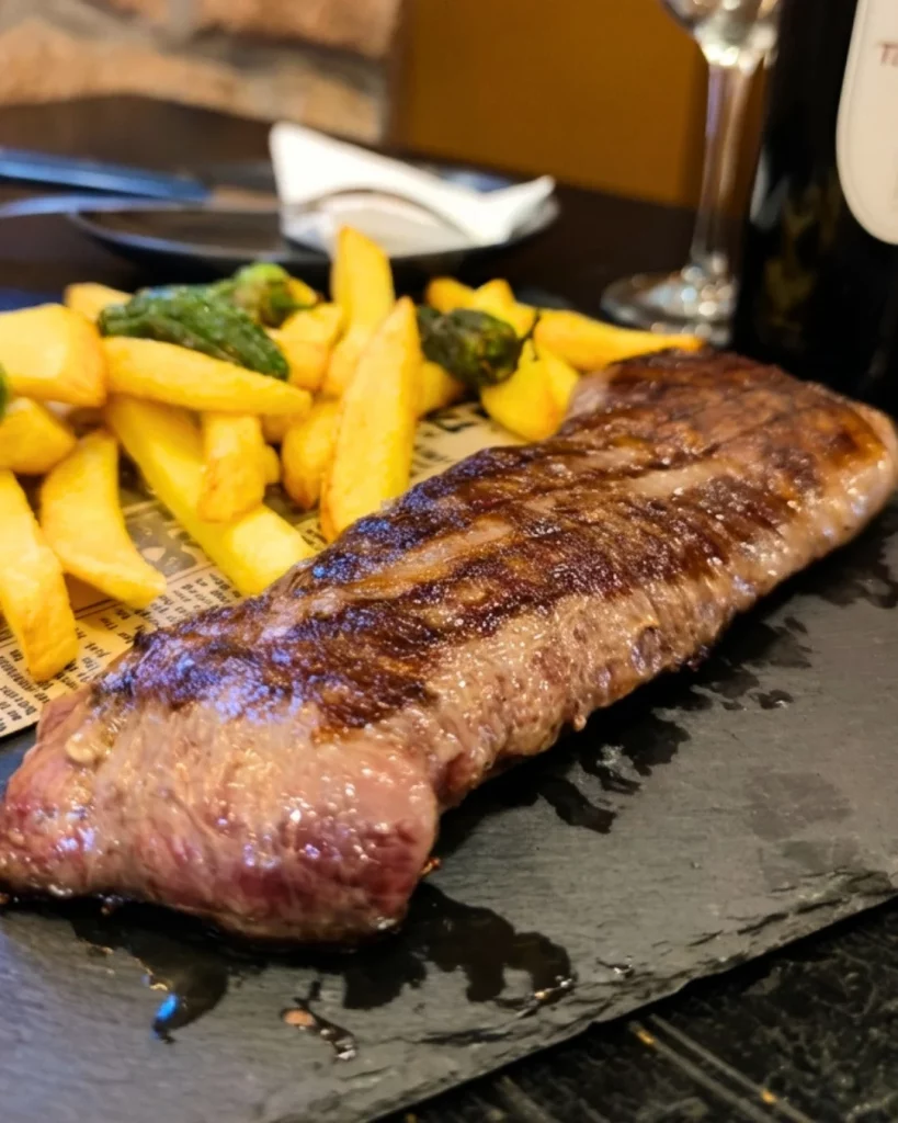 entrecot con patatas restaurante en Aluche Madrid